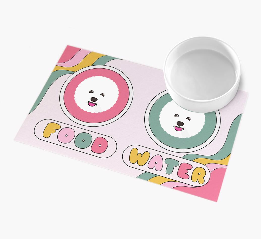 Rainbow Icons: Personalized {breedFullName} Feeding Mat