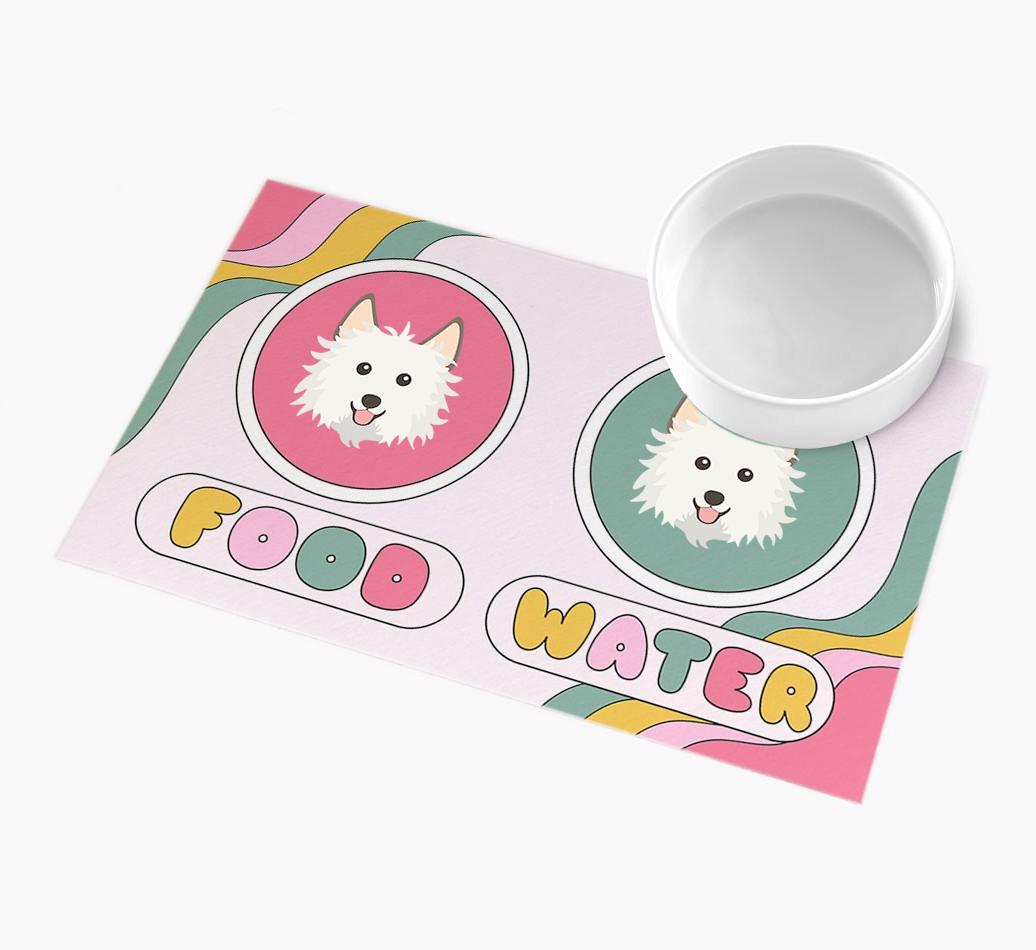 Rainbow Icons: Personalized {breedFullName} Feeding Mat