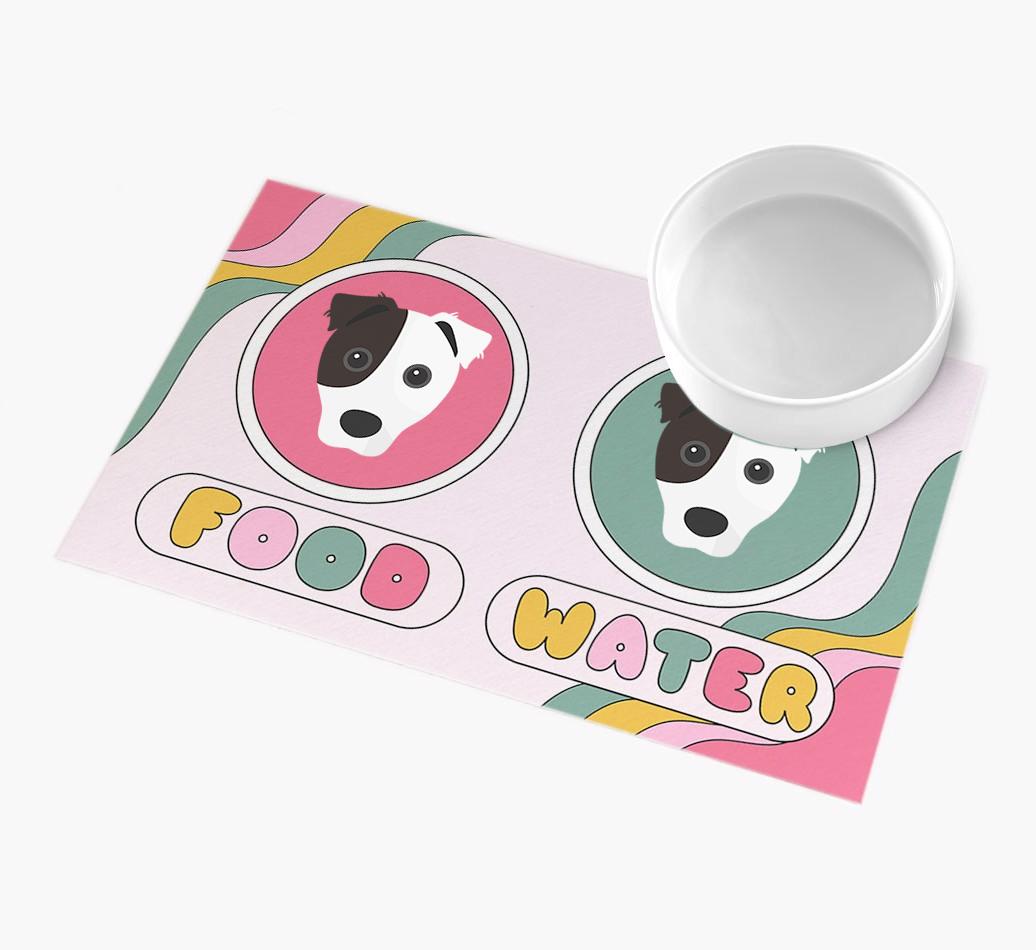 Rainbow Icons: Personalized {breedFullName} Feeding Mat