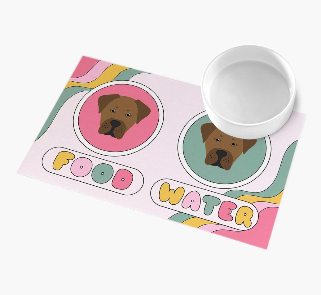 Rainbow Icons: Personalized {breedFullName} Feeding Mat