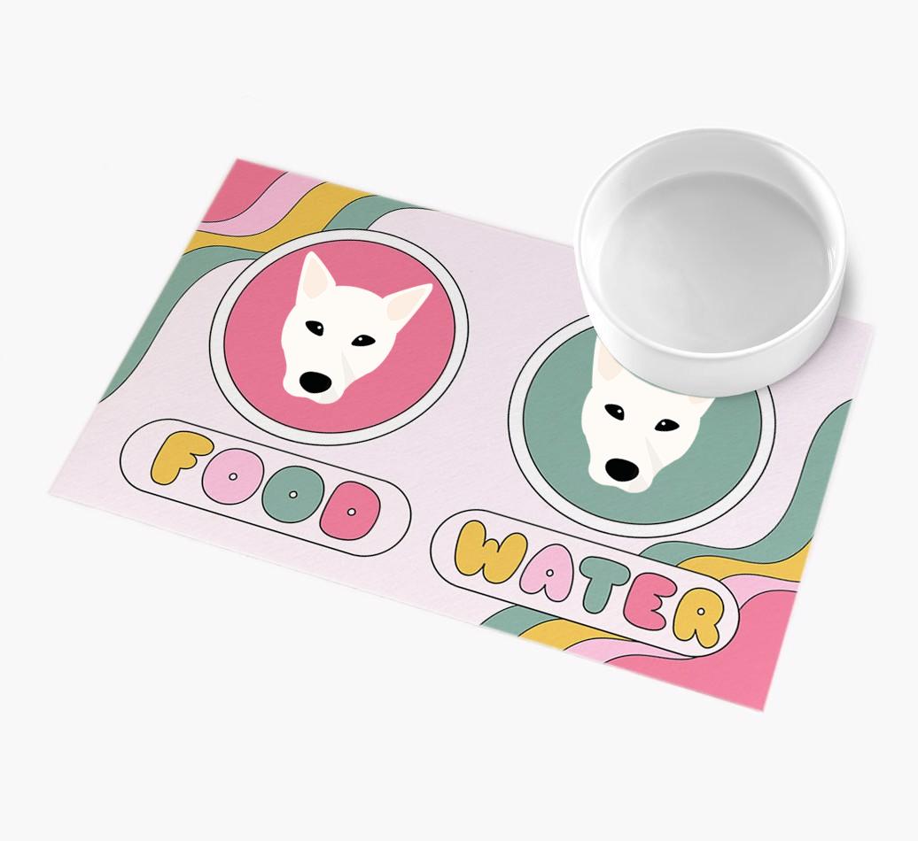 Rainbow Icons: Personalized {breedFullName} Feeding Mat