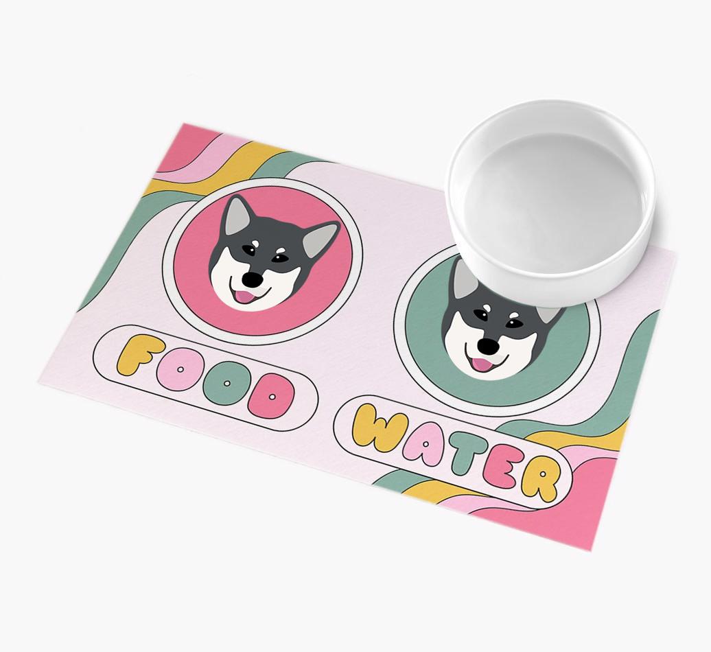 Rainbow Icons: Personalized {breedFullName} Feeding Mat