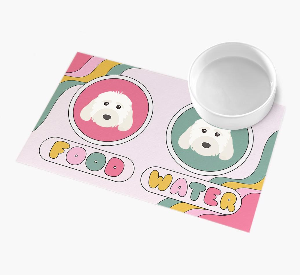 Rainbow Icons: Personalized {breedFullName} Feeding Mat