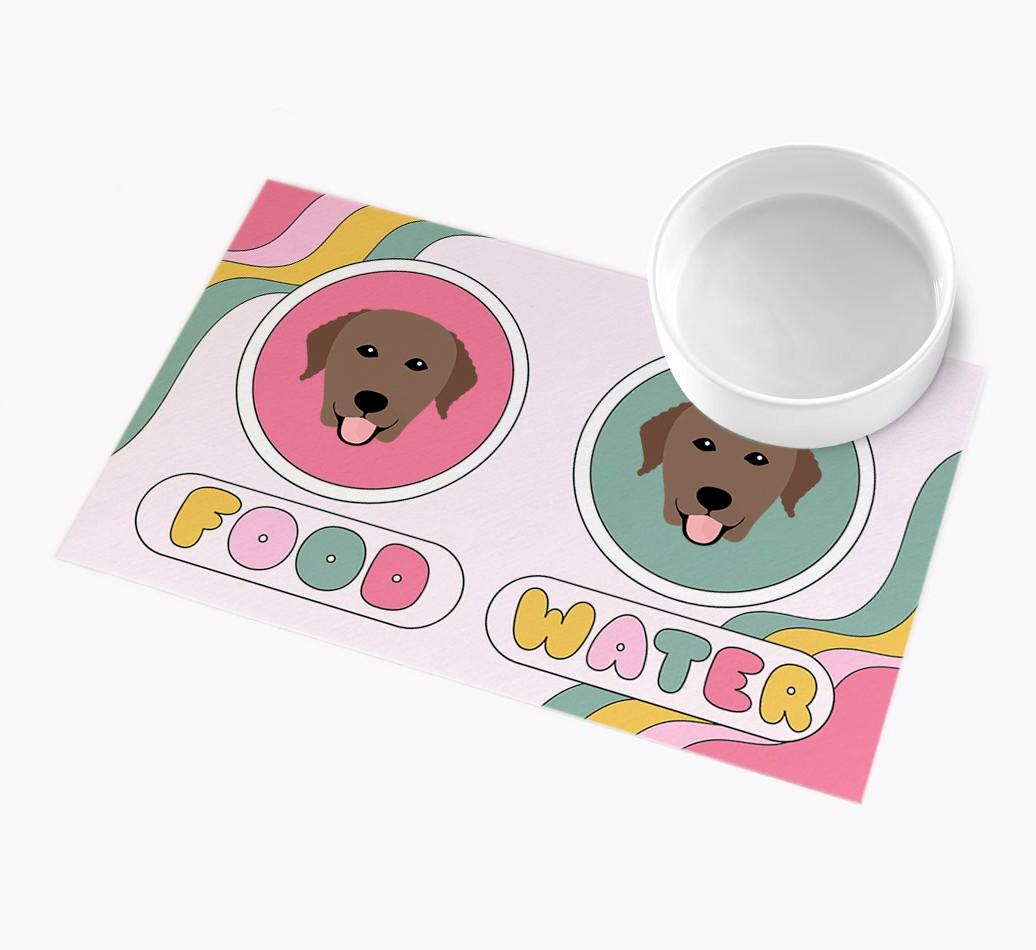 Rainbow Icons: Personalised {breedFullName} Feeding Mat