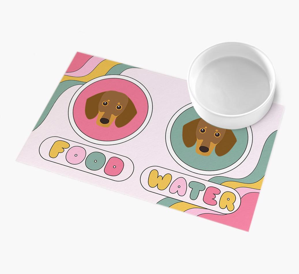 Rainbow Icons: Personalized {breedFullName} Feeding Mat