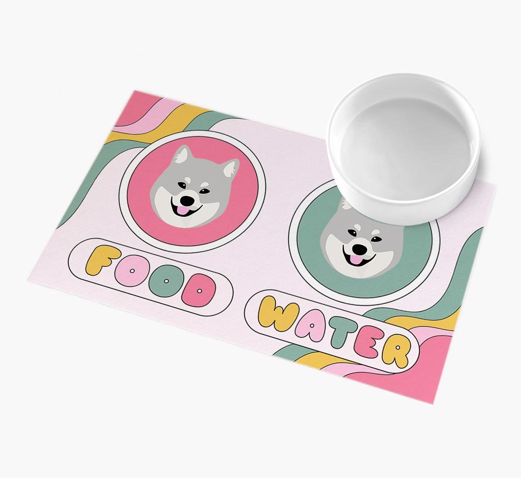 Rainbow Icons: Personalized {breedFullName} Feeding Mat