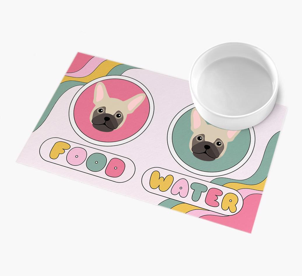 Rainbow Icons: Personalized {breedFullName} Feeding Mat