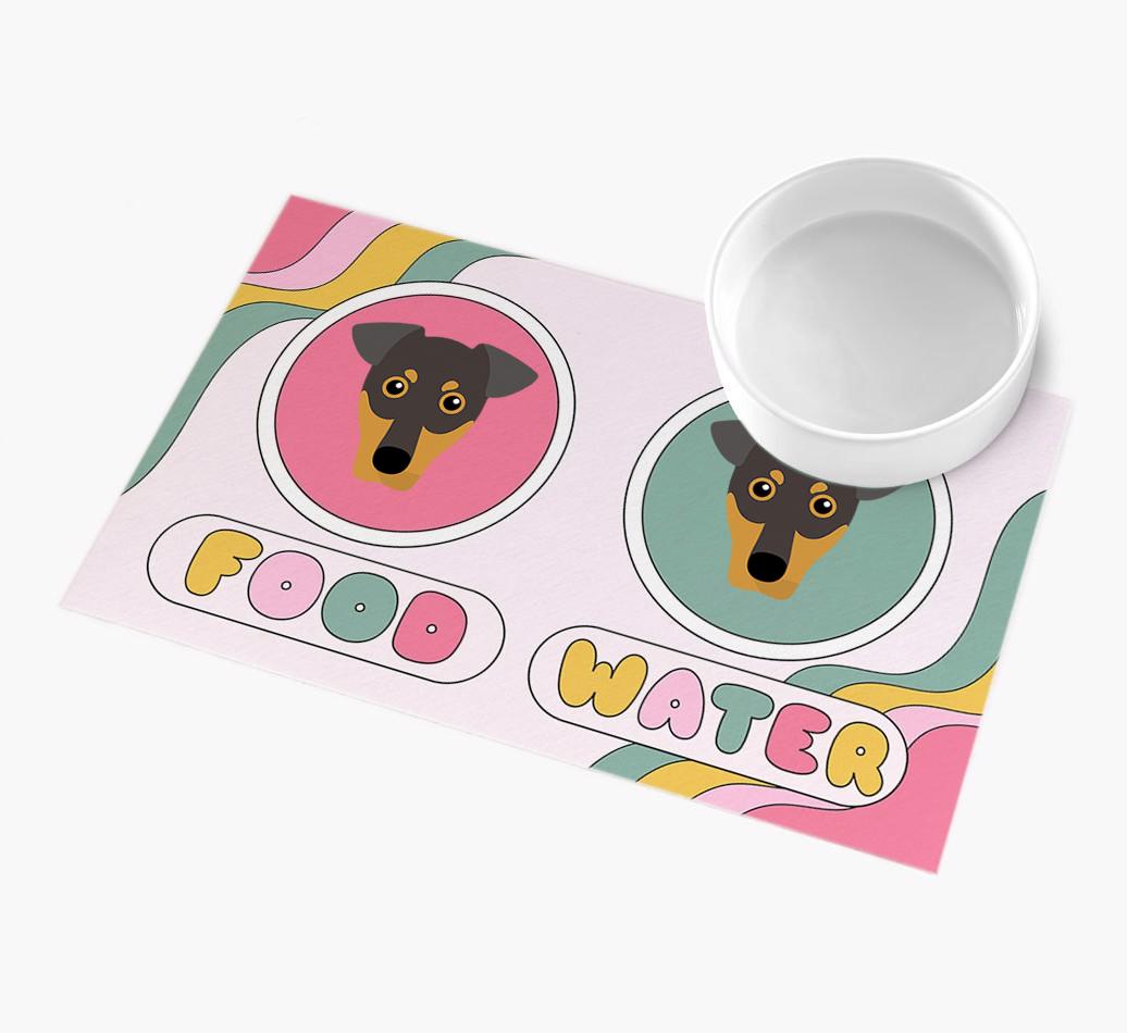 Rainbow Icons: Personalized {breedFullName} Feeding Mat