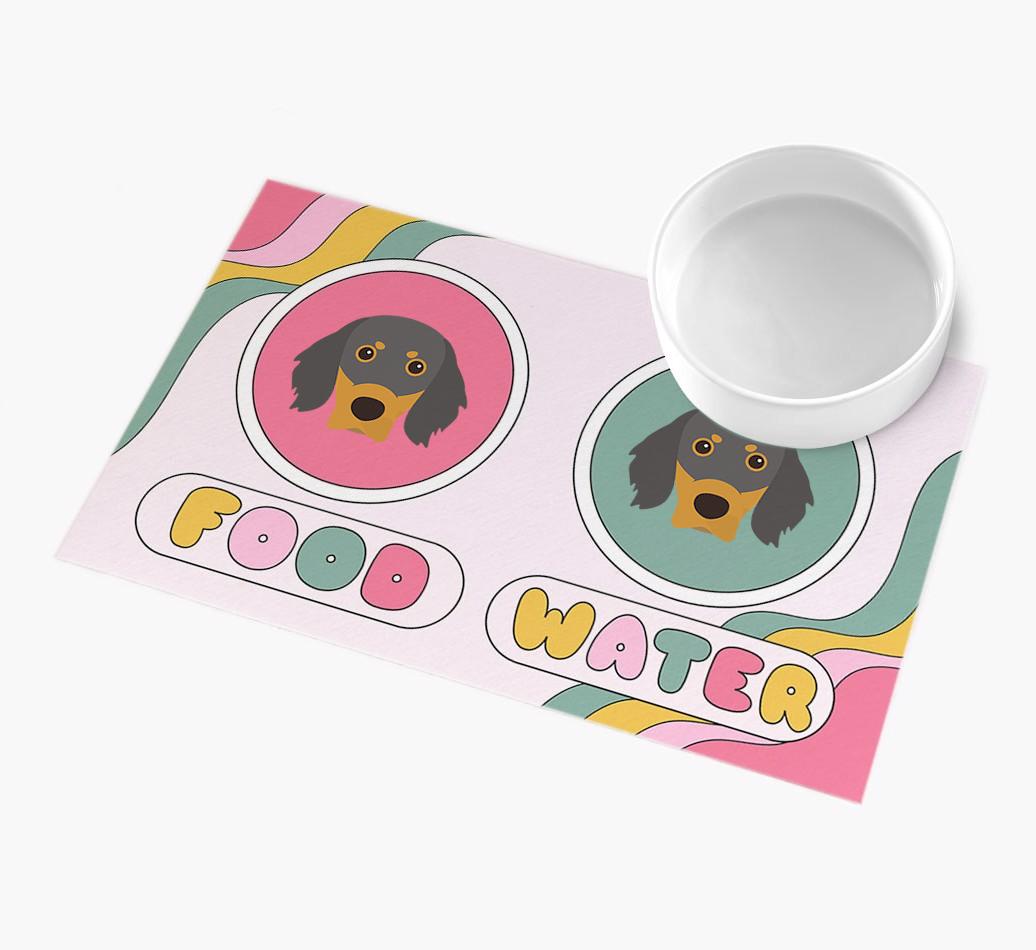 Rainbow Icons: Personalized {breedFullName} Feeding Mat