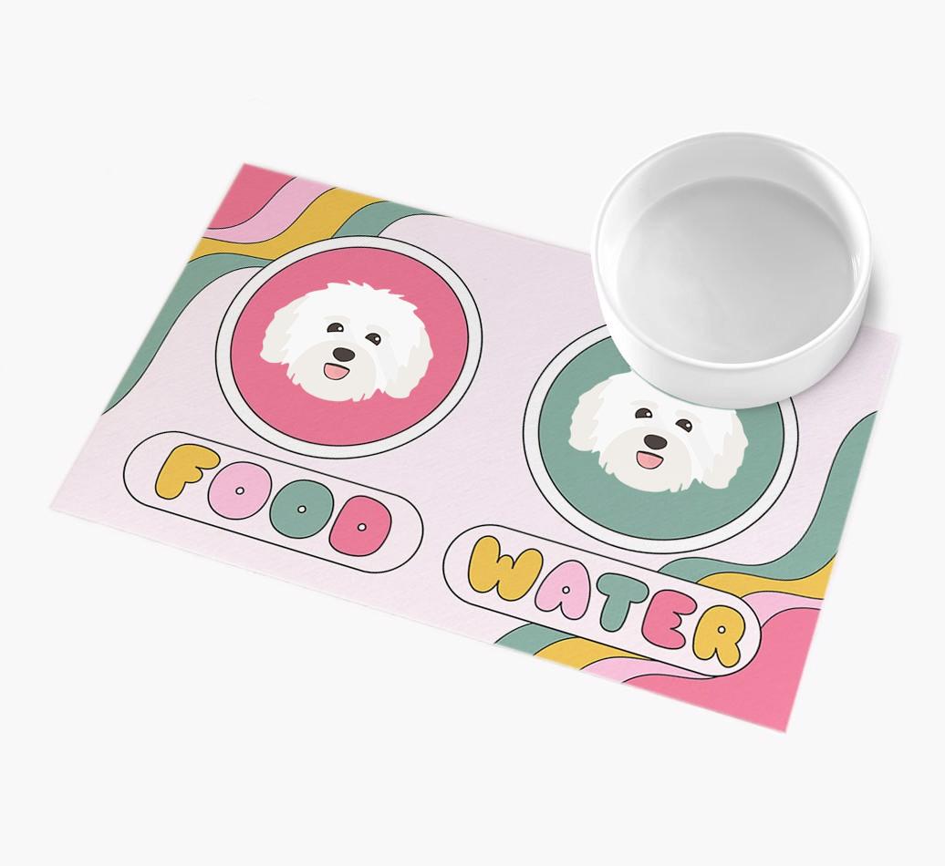 Rainbow Icons: Personalized {breedFullName} Feeding Mat