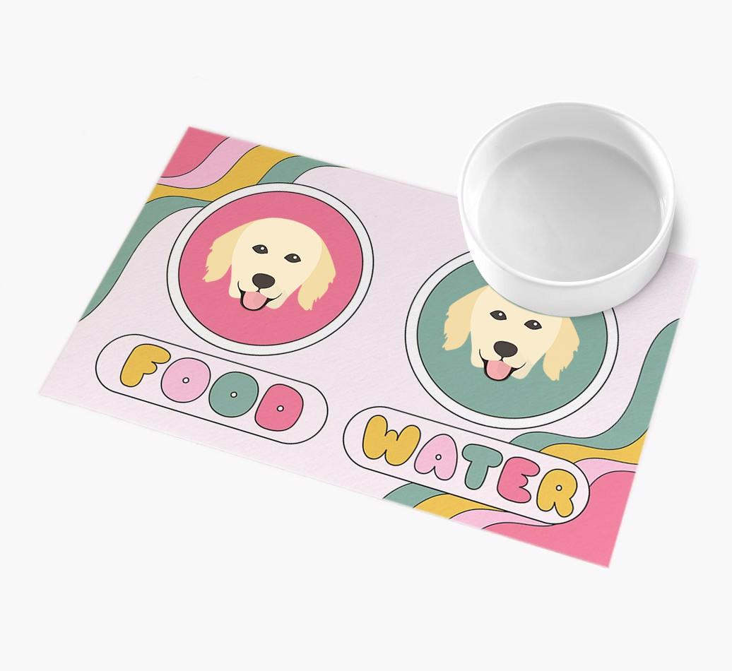 Rainbow Icons: Personalized {breedFullName} Feeding Mat