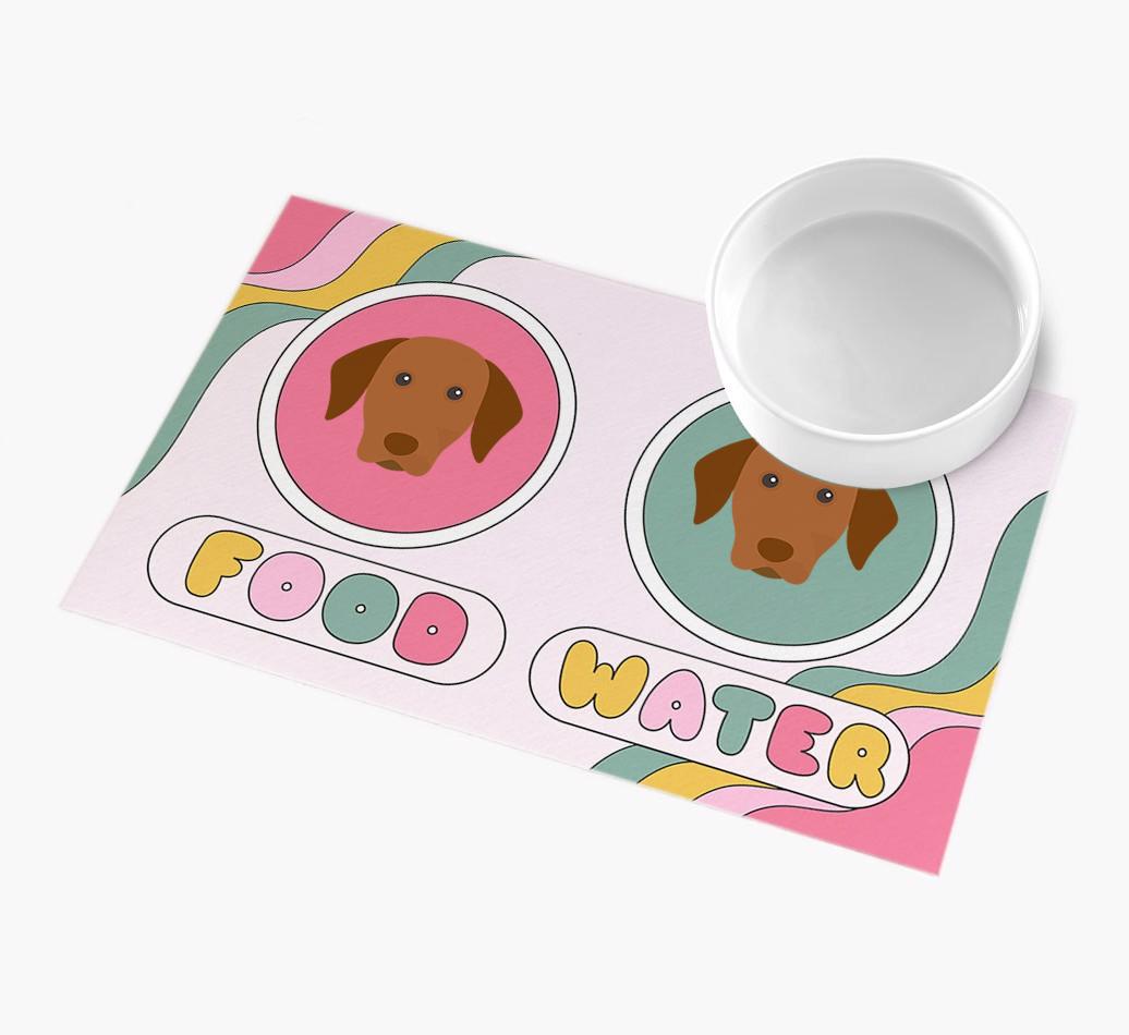 Rainbow Icons: Personalised {breedFullName} Feeding Mat
