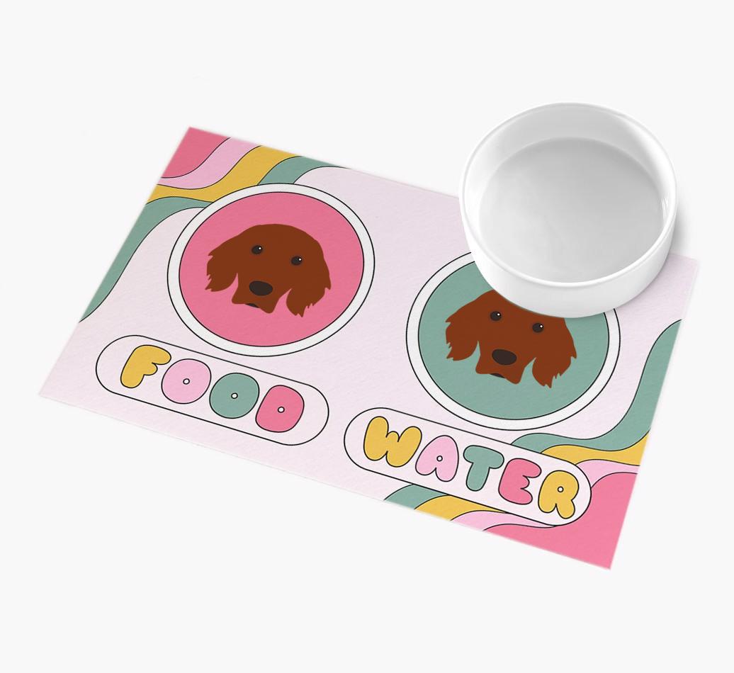 Rainbow Icons: Personalized {breedFullName} Feeding Mat