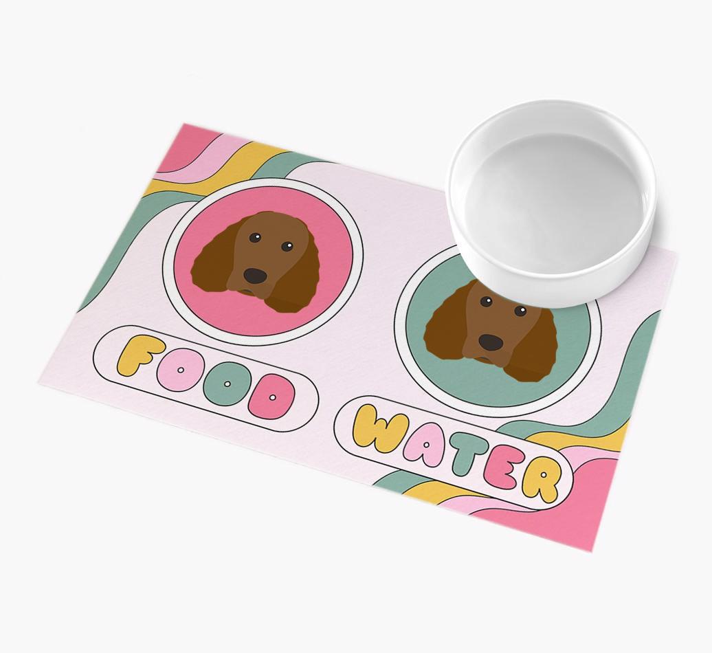 Rainbow Icons: Personalized {breedFullName} Feeding Mat