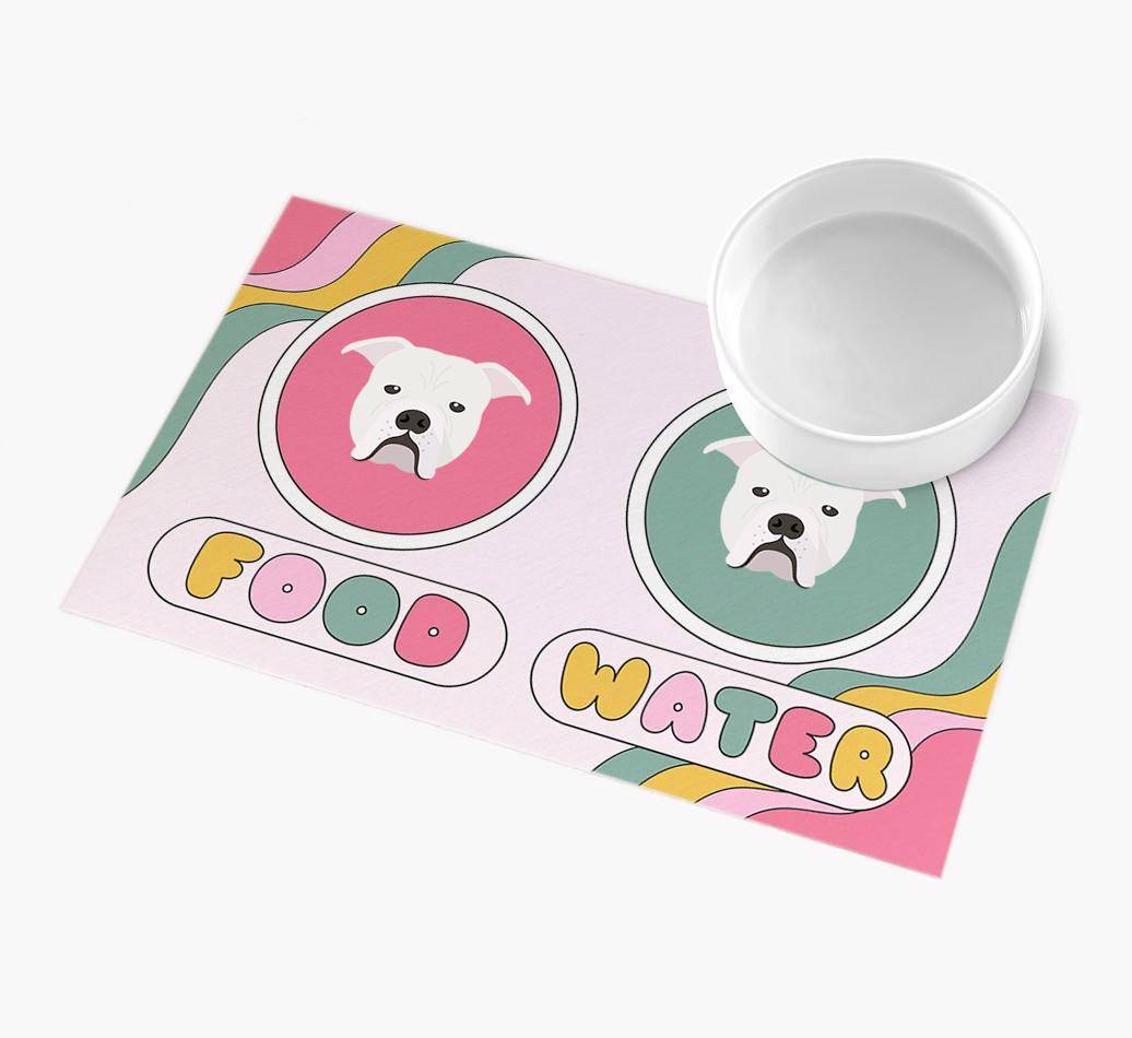 Rainbow Icons: Personalized {breedFullName} Feeding Mat