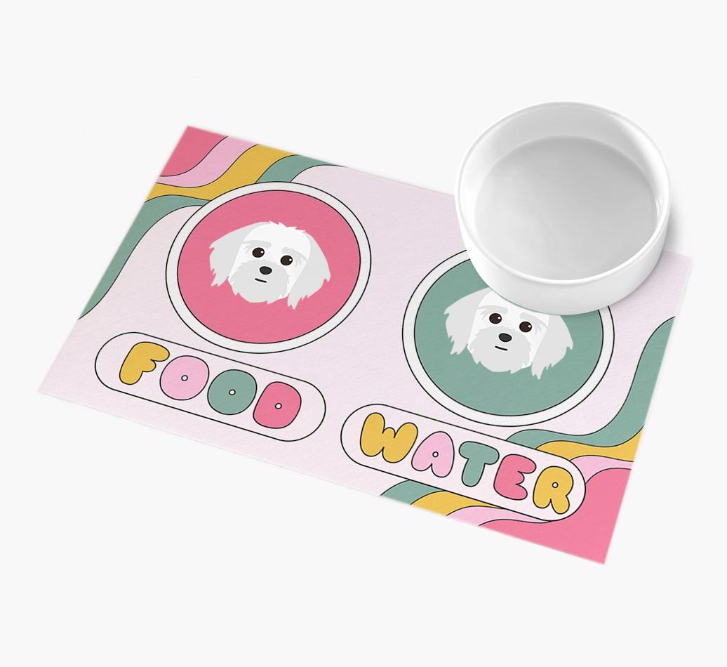 Rainbow Icons: Personalized {breedFullName} Feeding Mat