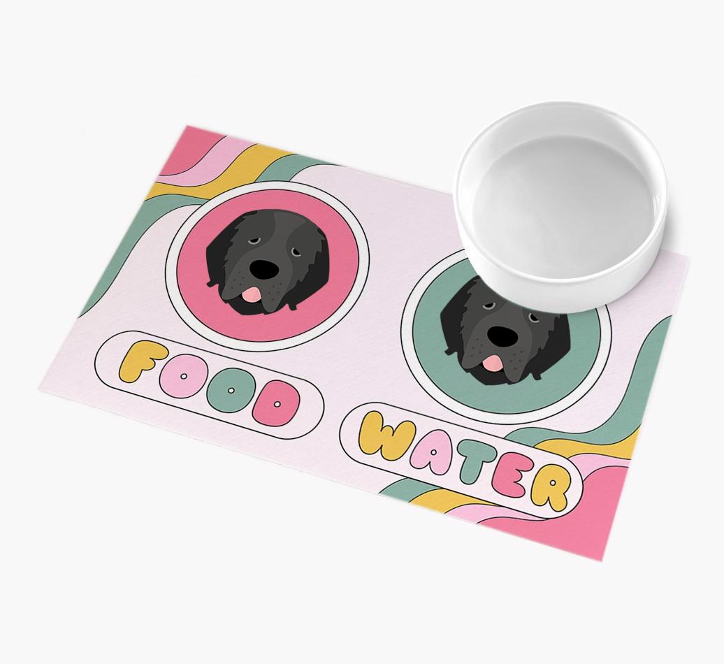 Rainbow Icons: Personalized {breedFullName} Feeding Mat
