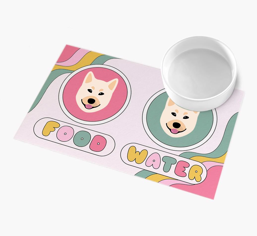Rainbow Icons: Personalized {breedFullName} Feeding Mat