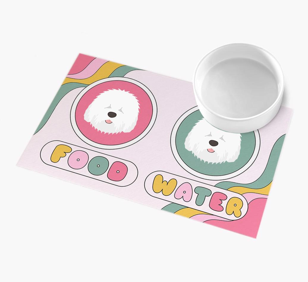 Rainbow Icons: Personalized {breedFullName} Feeding Mat