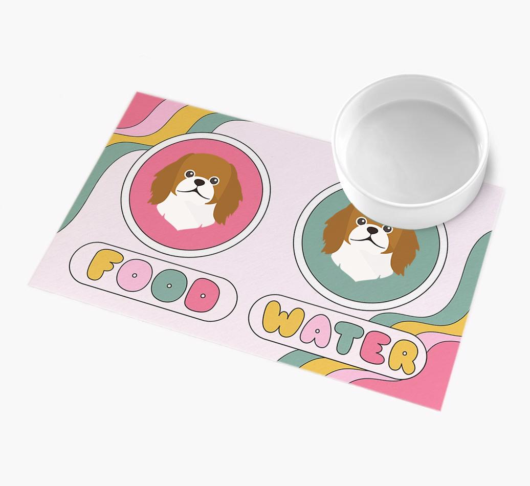 Rainbow Icons: Personalized {breedFullName} Feeding Mat