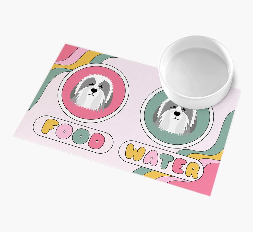 Rainbow Icons: Personalized {breedFullName} Feeding Mat