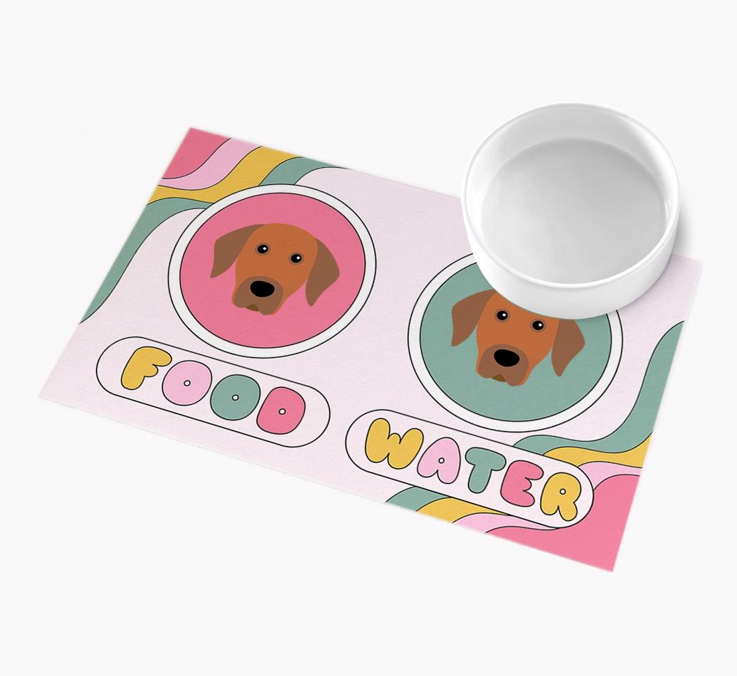 Rainbow Icons: Personalized {breedFullName} Feeding Mat