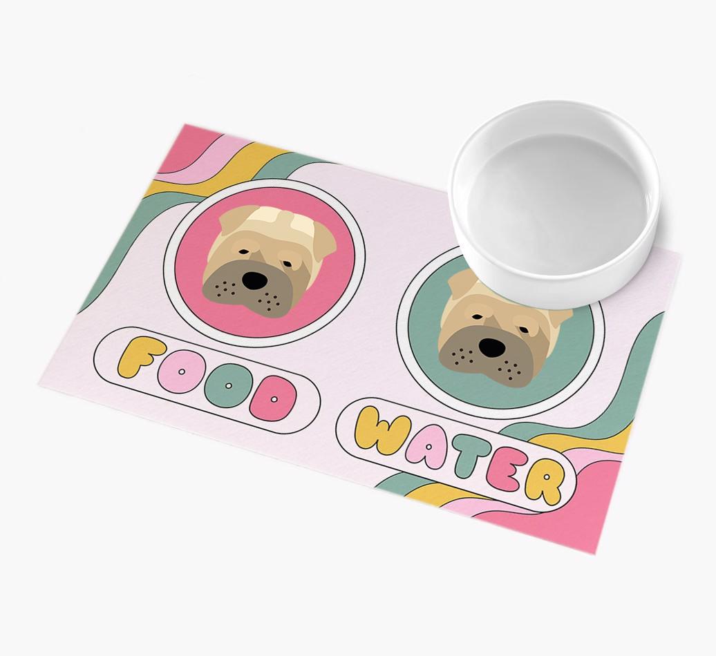 Rainbow Icons: Personalized {breedFullName} Feeding Mat