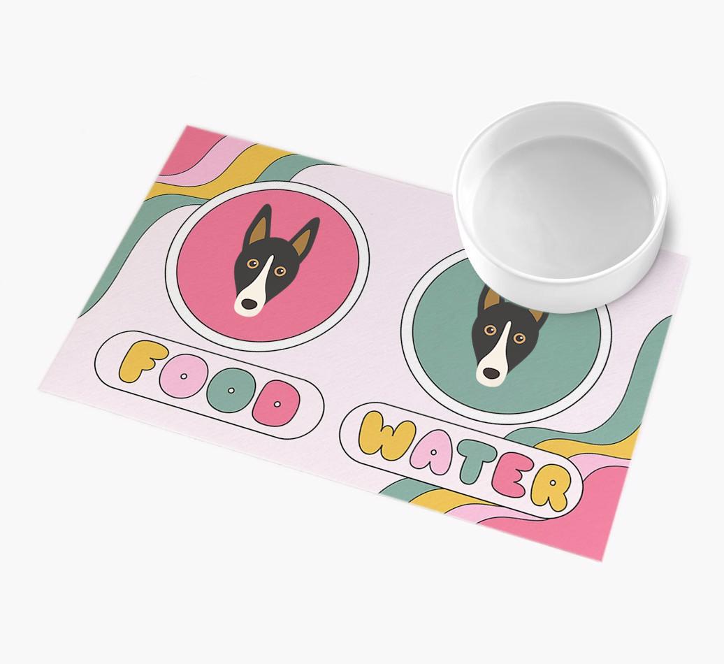 Rainbow Icons: Personalized {breedFullName} Feeding Mat