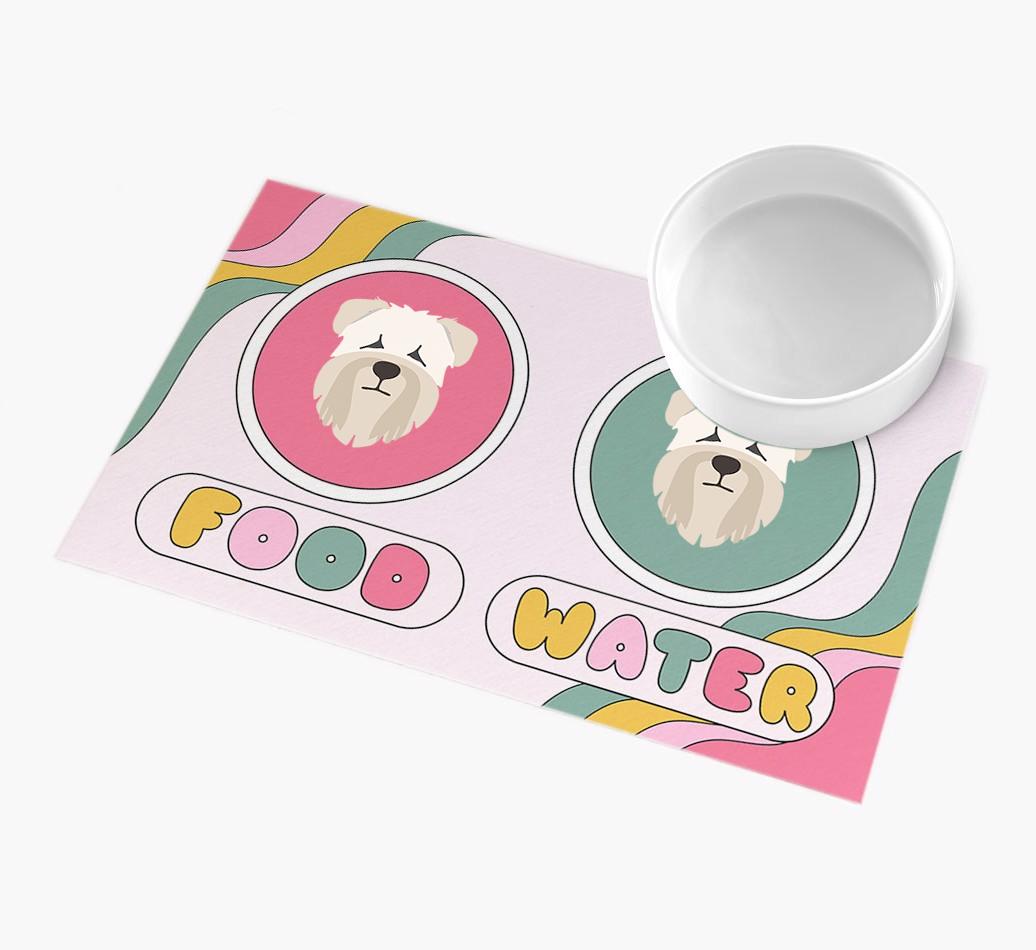 Rainbow Icons: Personalized {breedFullName} Feeding Mat