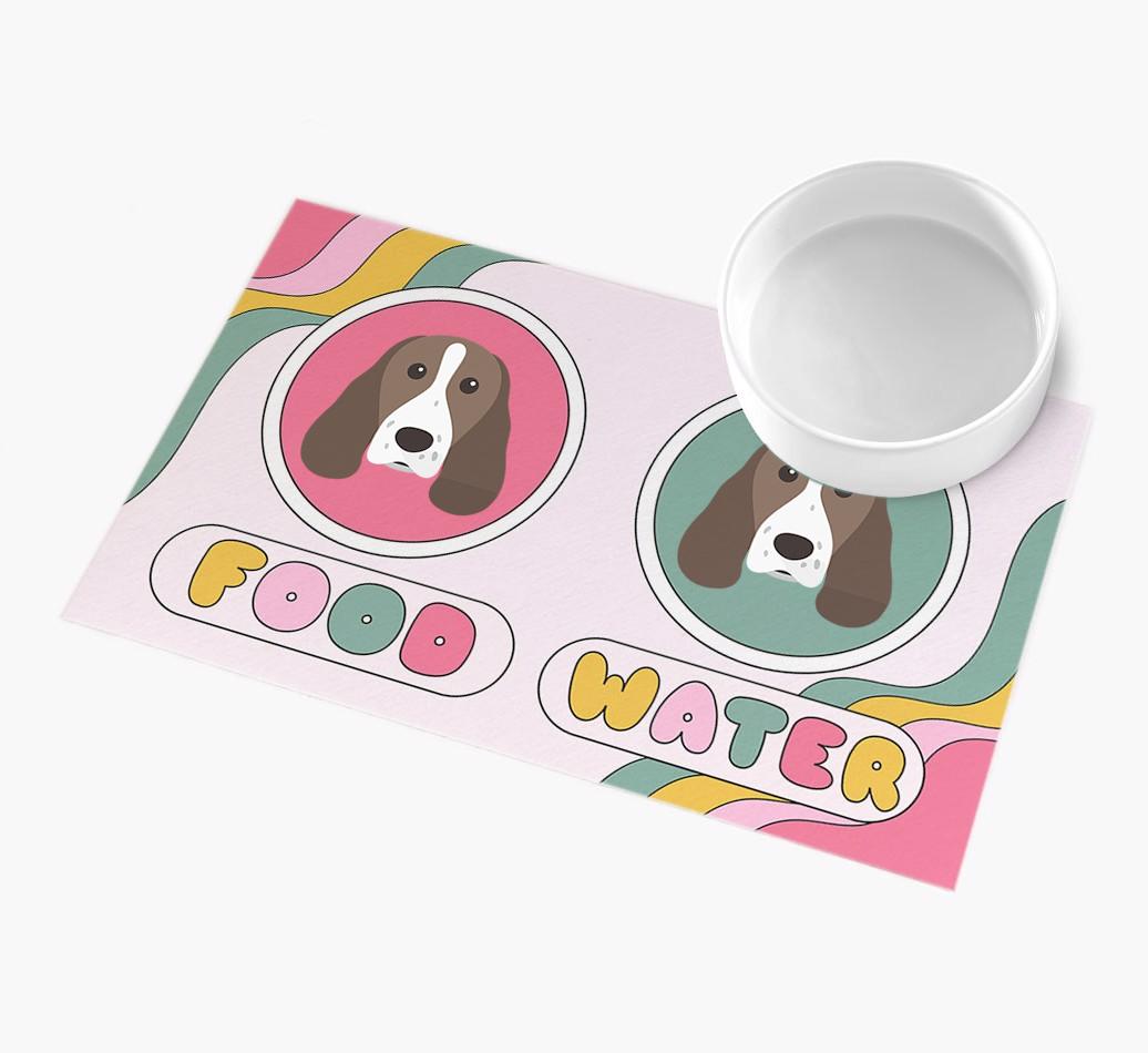 Rainbow Icons: Personalized {breedFullName} Feeding Mat