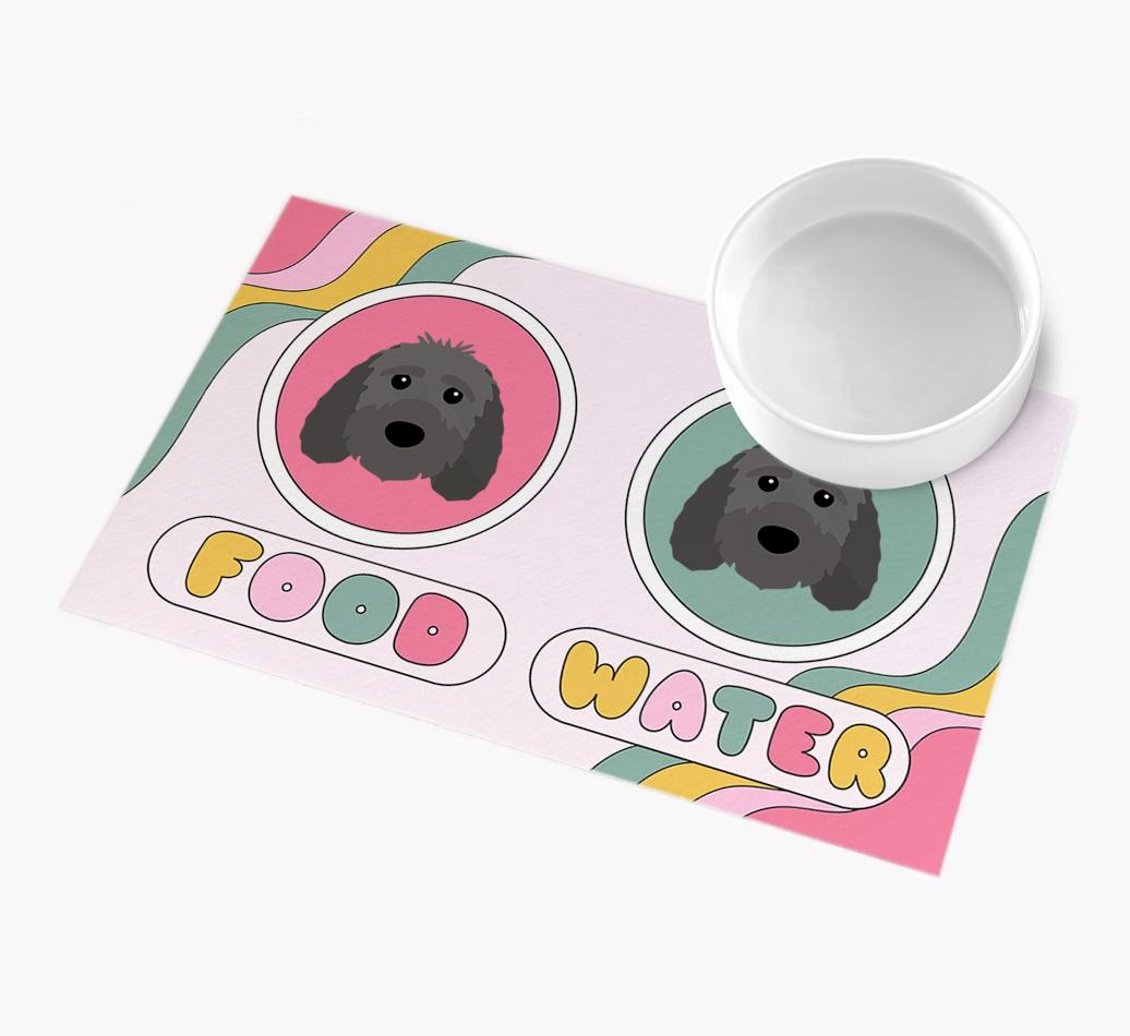 Rainbow Icons: Personalized {breedFullName} Feeding Mat
