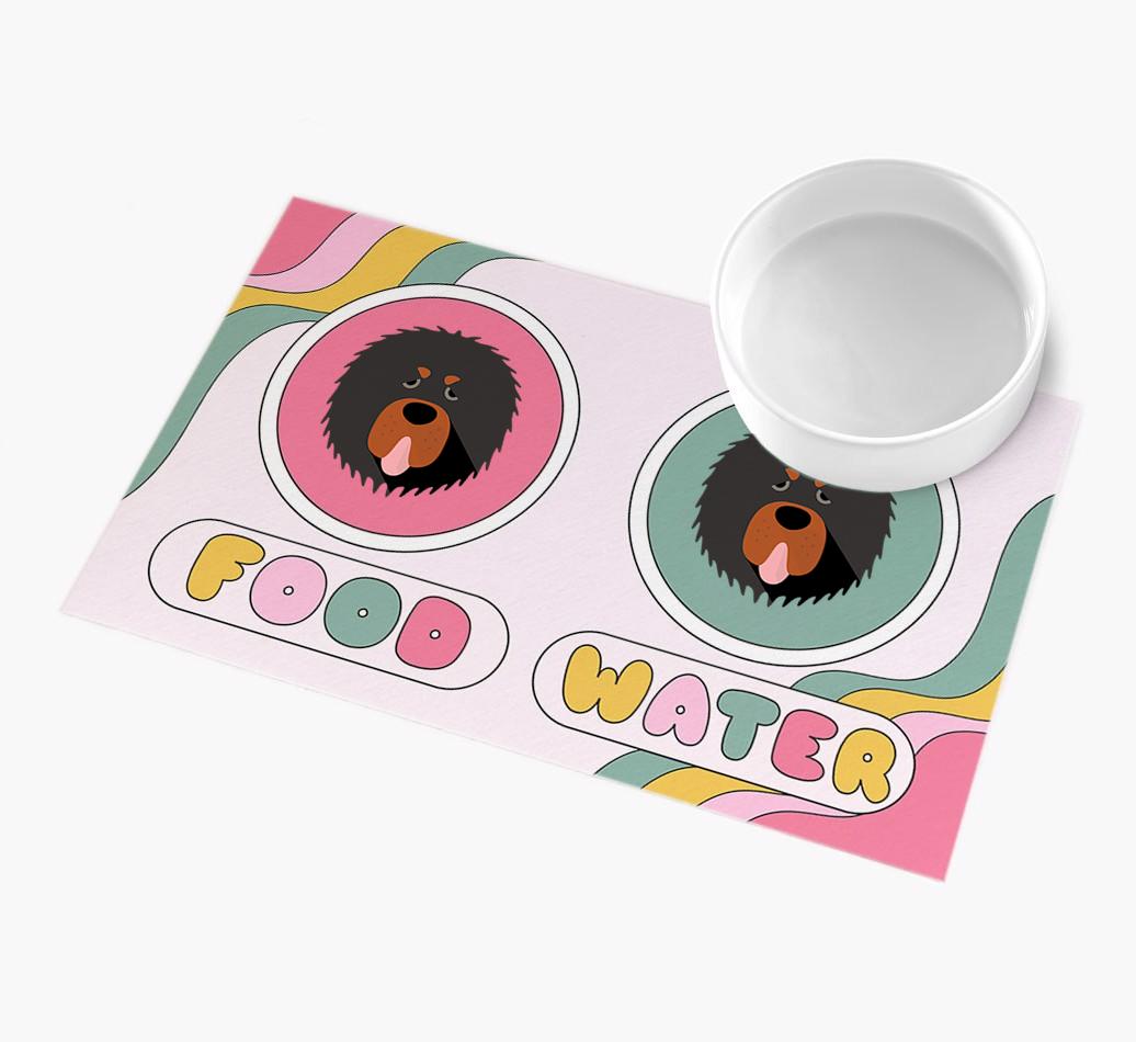 Rainbow Icons: Personalized {breedFullName} Feeding Mat