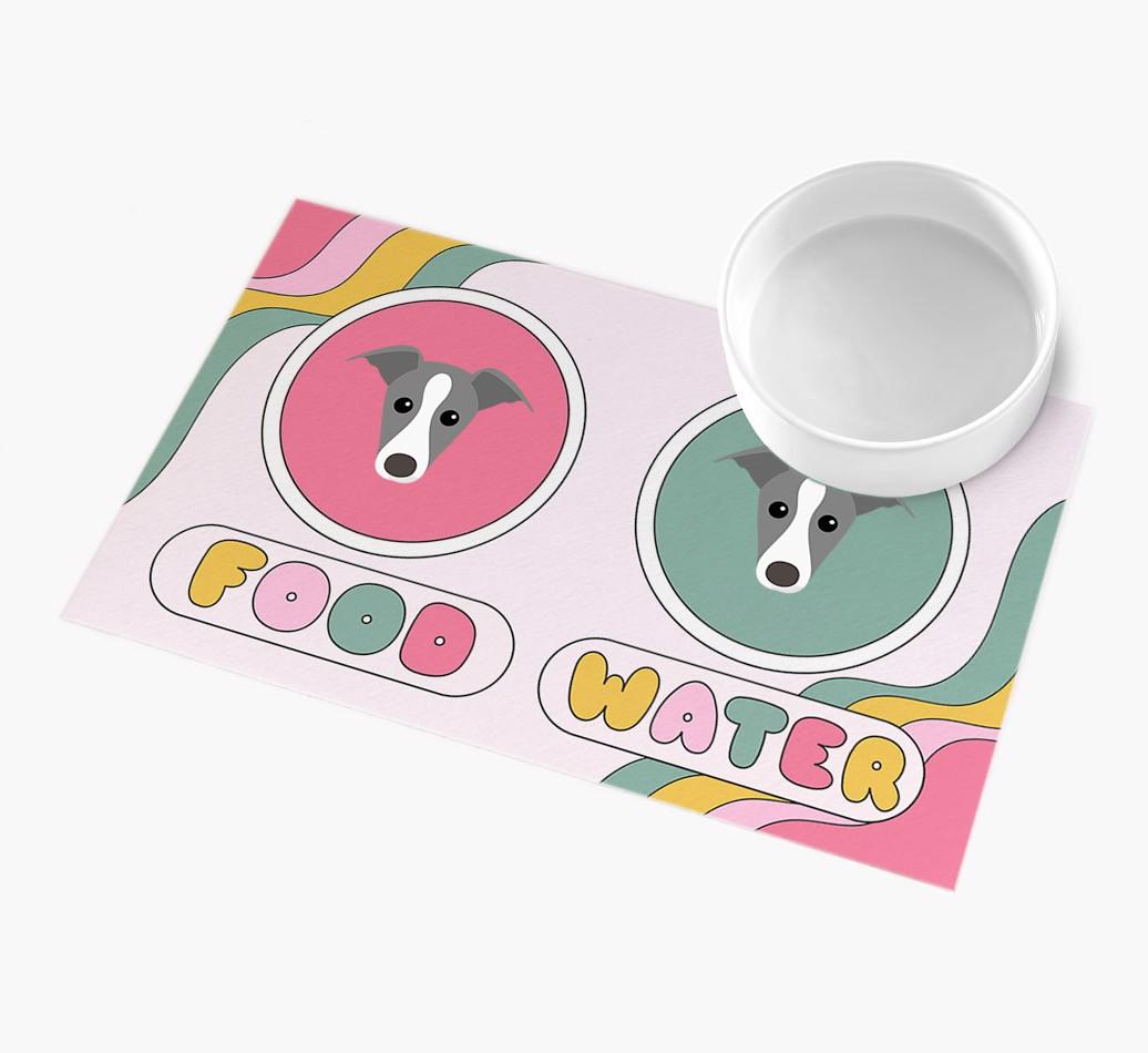 Rainbow Icons: Personalized {breedFullName} Feeding Mat