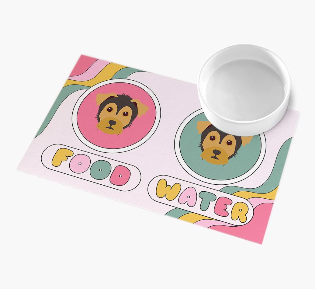 Rainbow Icons: Personalized {breedFullName} Feeding Mat