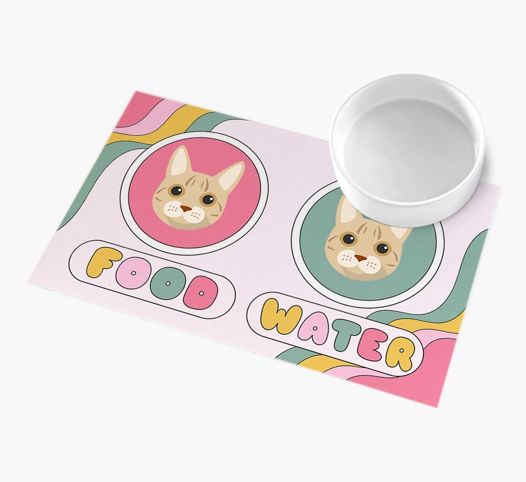 Rainbow Icons:  Personalised {breedFullName} Feeding Mat