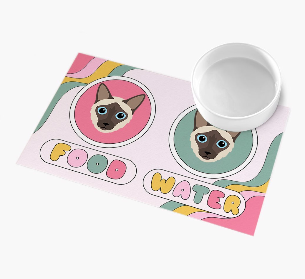 Rainbow Icons:  Personalised {breedFullName} Feeding Mat