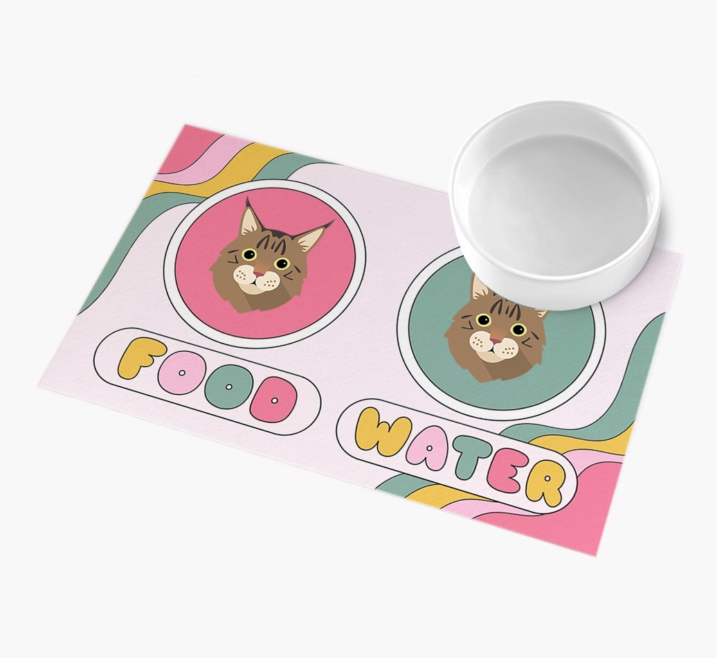 Rainbow Icons:  Personalised {breedFullName} Feeding Mat