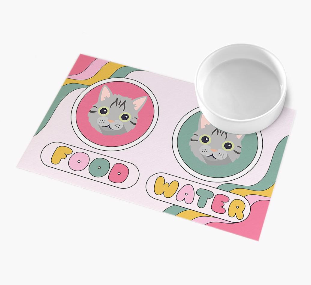 Rainbow Icons:  Personalised {breedFullName} Feeding Mat