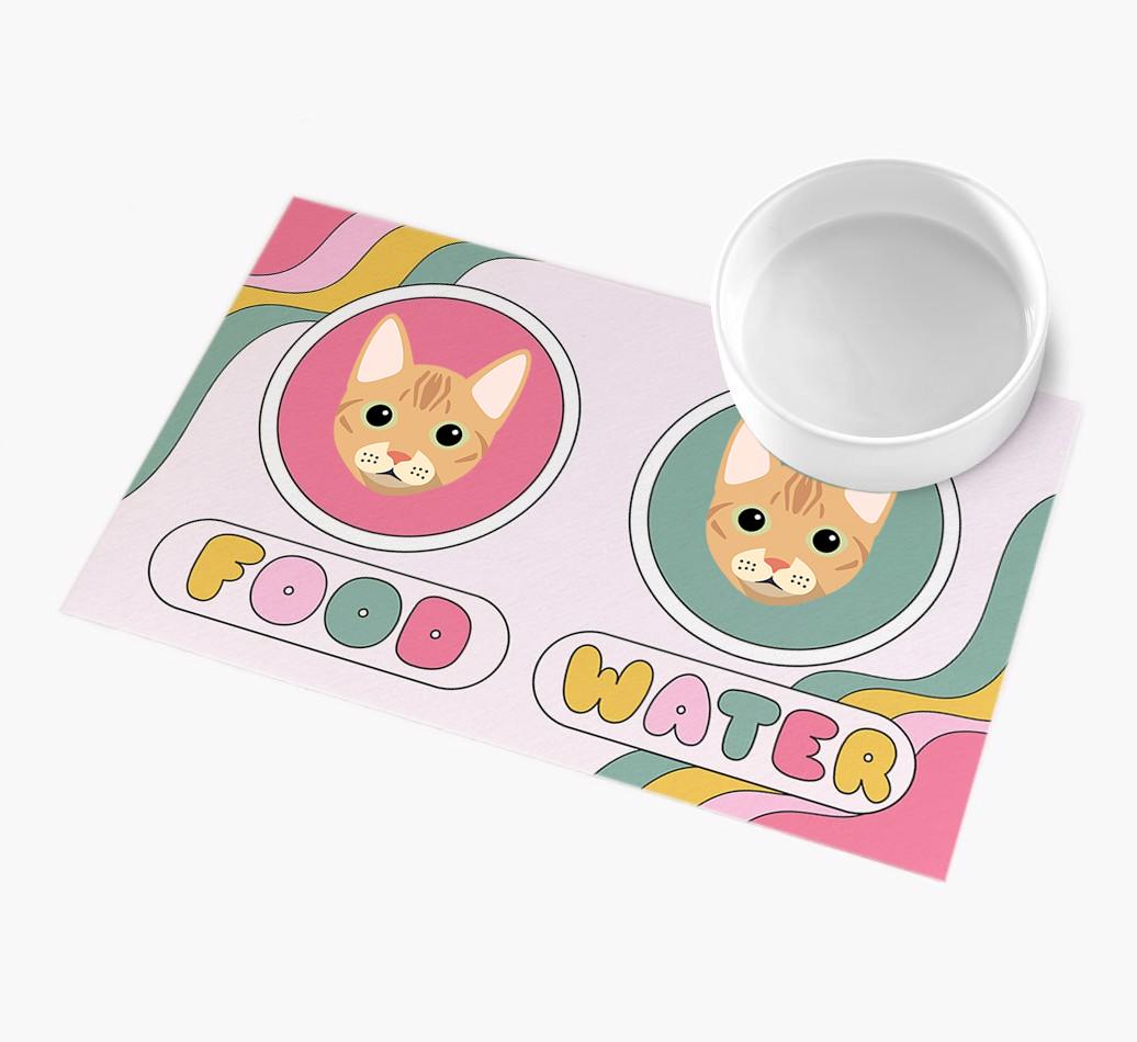 Rainbow Icons:  Personalised {breedFullName} Feeding Mat