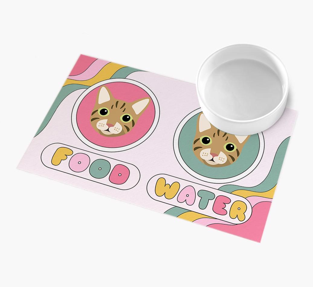 Rainbow Icons:  Personalised {breedFullName} Feeding Mat