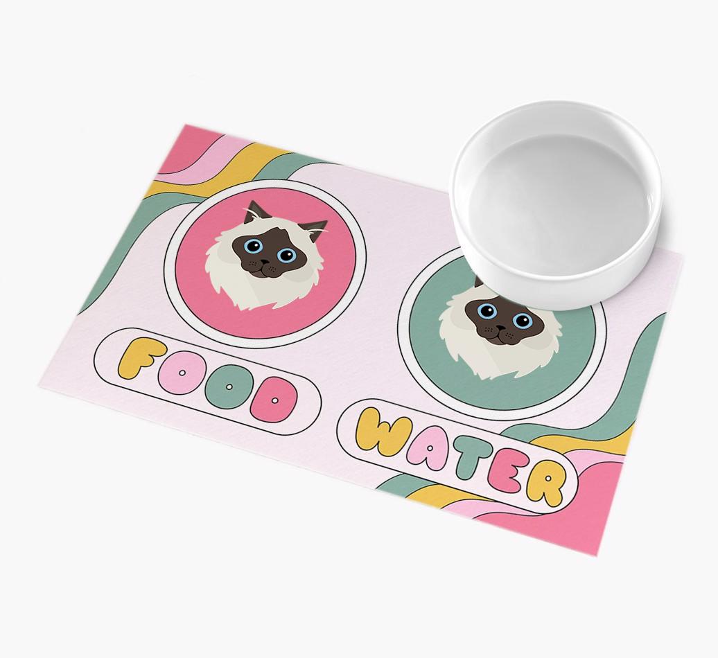 Rainbow Icons:  Personalised {breedFullName} Feeding Mat