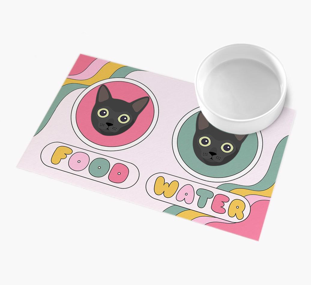 Rainbow Icons:  Personalised {breedFullName} Feeding Mat