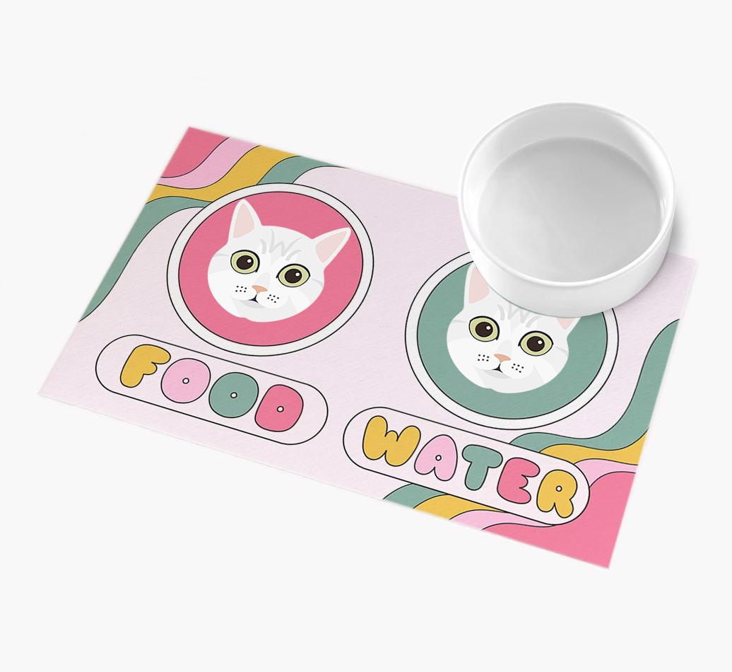 Rainbow Icons:  Personalised {breedFullName} Feeding Mat