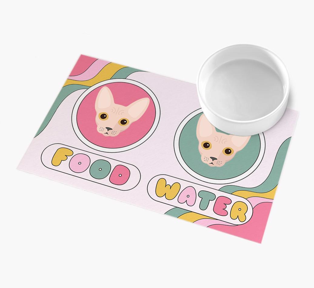 Rainbow Icons:  Personalised {breedFullName} Feeding Mat