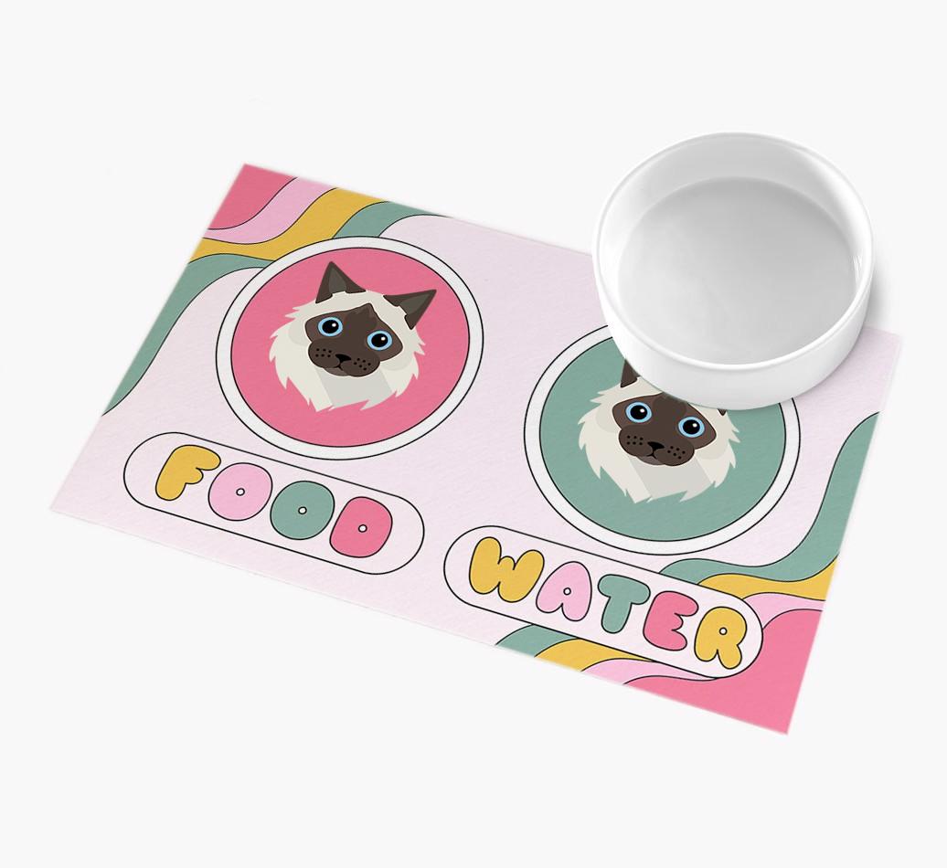 Rainbow Icons:  Personalised {breedFullName} Feeding Mat