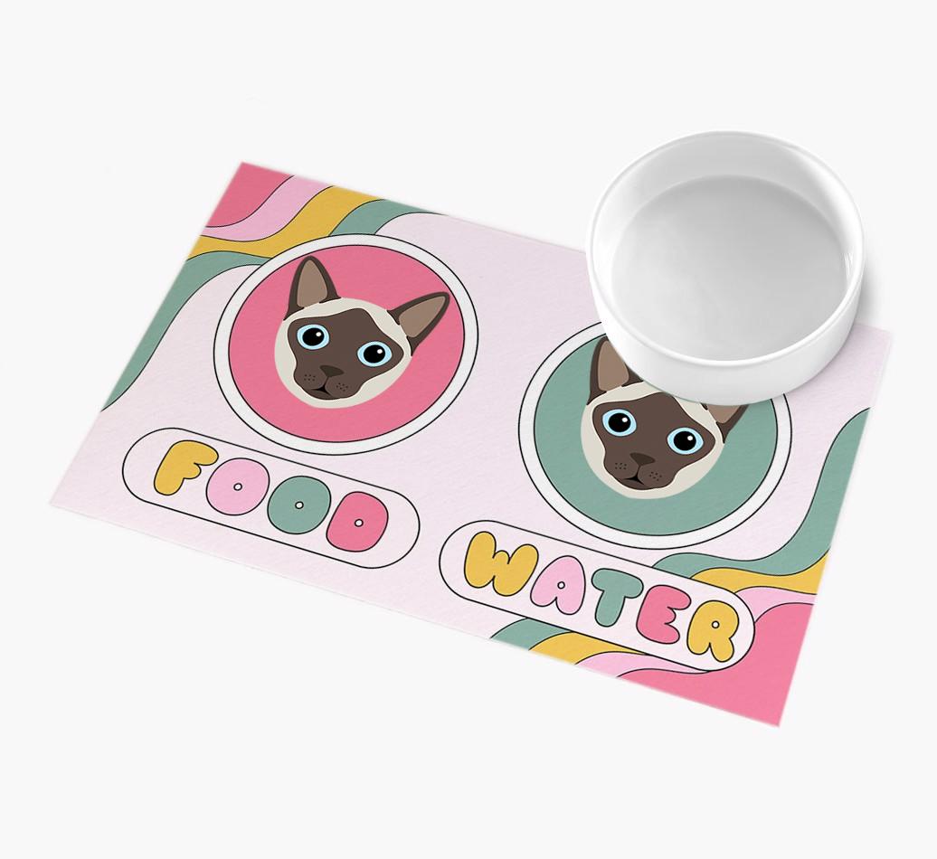 Rainbow Icons:  Personalised {breedFullName} Feeding Mat
