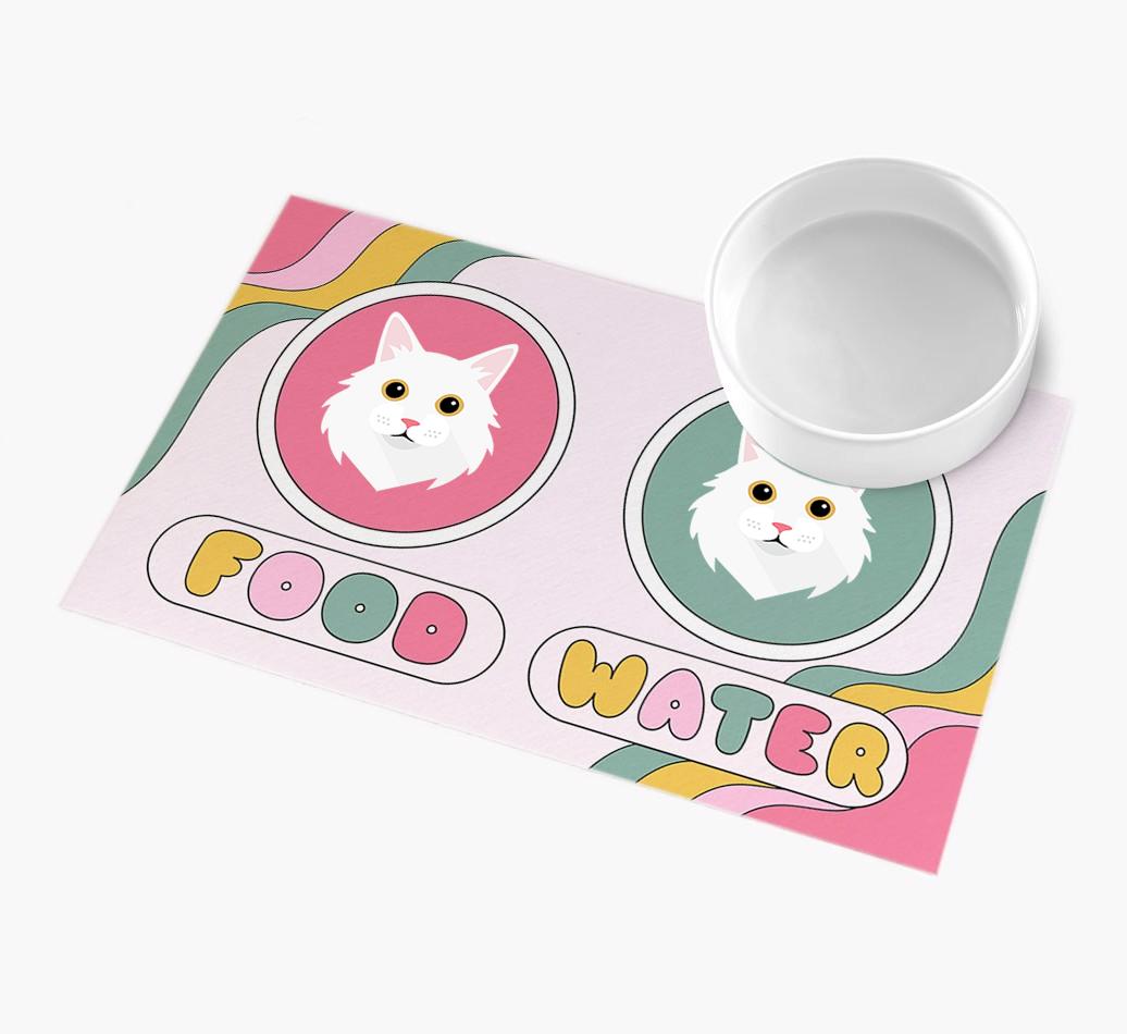 Rainbow Icons:  Personalised {breedFullName} Feeding Mat