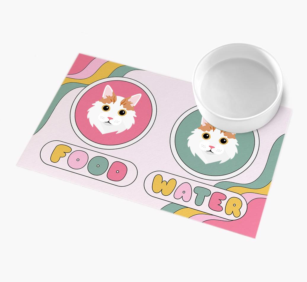 Rainbow Icons:  Personalised {breedFullName} Feeding Mat