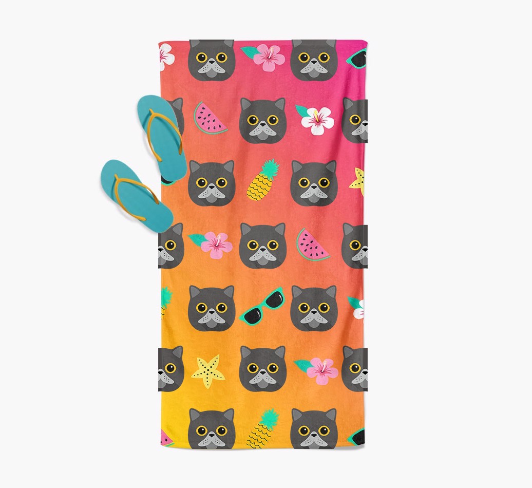 'Tropical Pattern' - Personalised {breedFullName} Towel