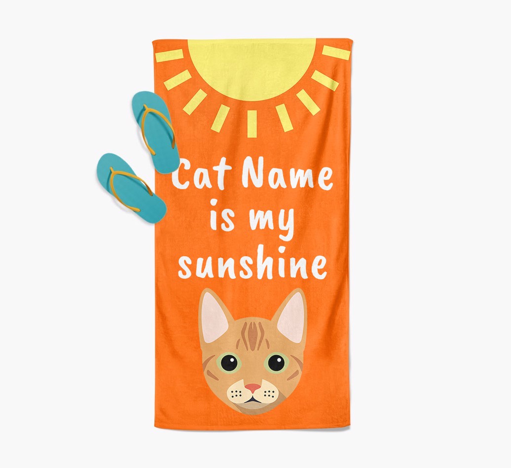 'Sunshine' - Personalised {breedFullName} Towel